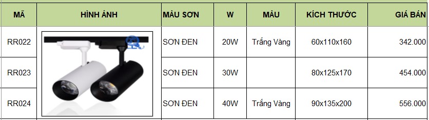 Đèn Led rọi ray RR001