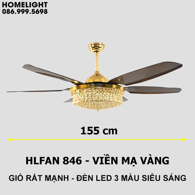 Quạt trần đèn HLFAN 846