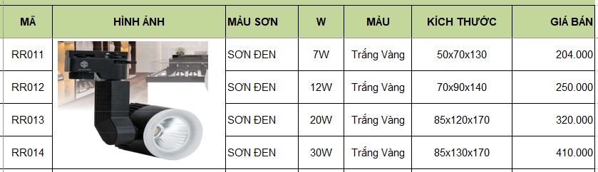 Đèn Led rọi ray RR001