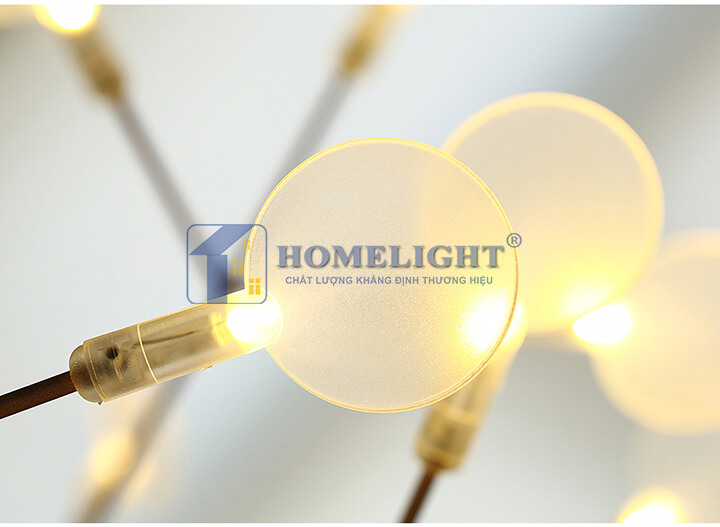 45 mắt LED - Đèn thả lá Hera - Trang trí trần phòng khách hiện đại
