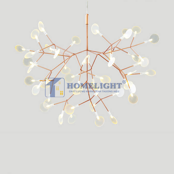 45 mắt LED - Đèn thả lá Hera - Trang trí trần phòng khách hiện đại