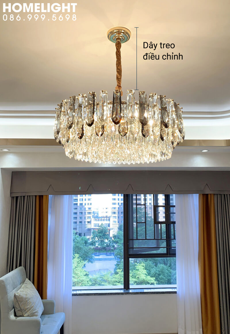 Đèn thả pha lê cao cấp Luxury TPLLUX010-600