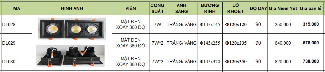 Đèn âm trần downlight DL005