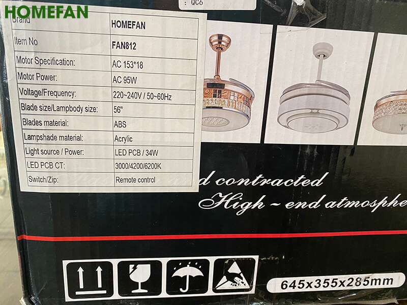 Quạt trần đèn hiện đại - HL-FAN812