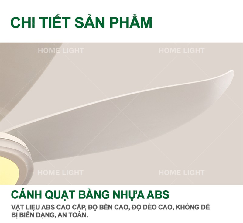 Quạt trần đèn trang trí phòng khách đẹp -HL-FAN089