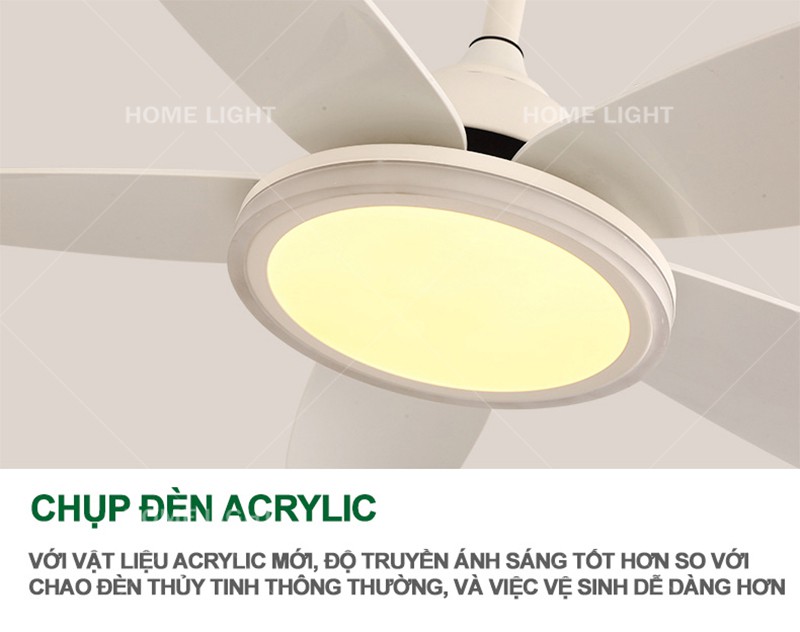 Quạt trần đèn trang trí phòng khách đẹp -HL-FAN089