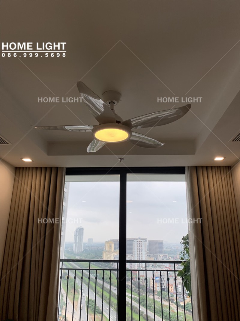 Quạt trần đèn trang trí phòng khách đẹp -HL-FAN089