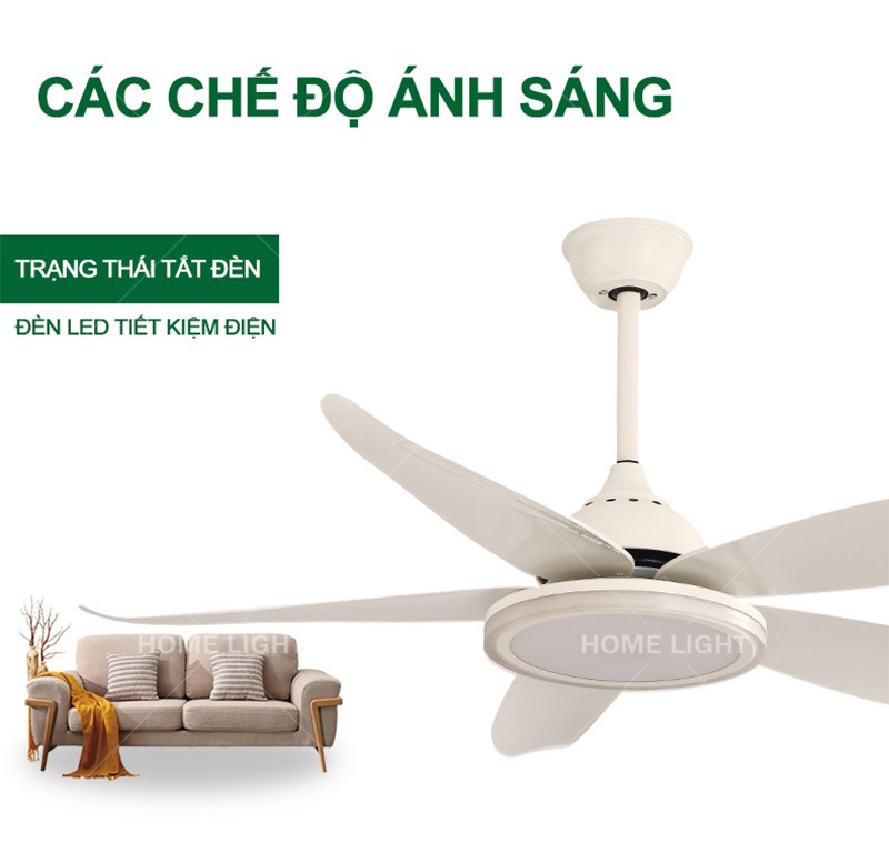 Quạt trần đèn trang trí phòng khách đẹp -HL-FAN089