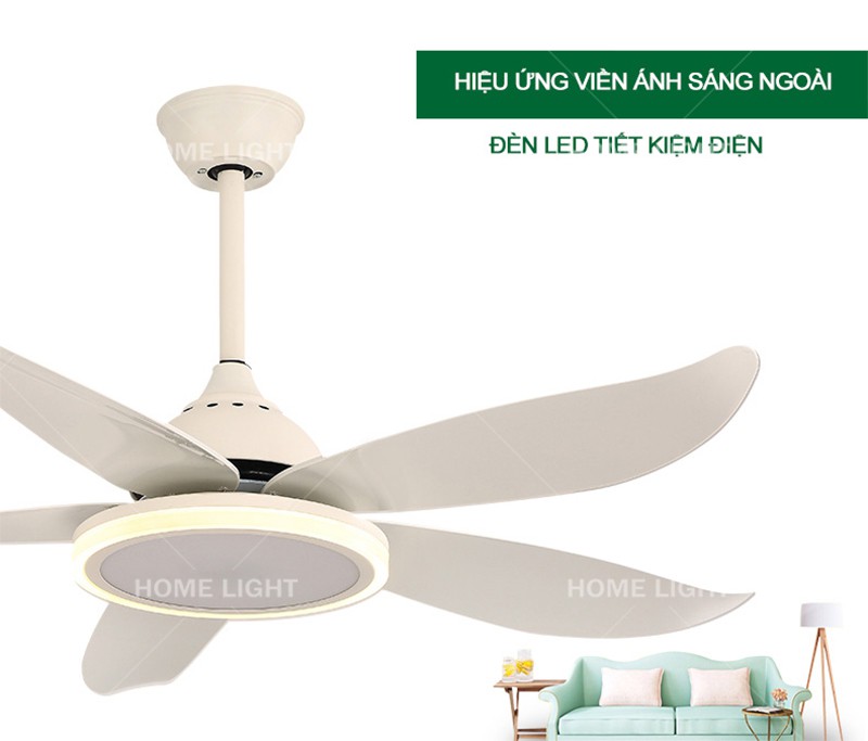 Quạt trần đèn trang trí phòng khách đẹp -HL-FAN089