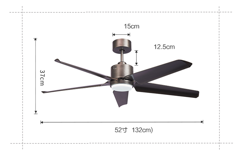 Kích thước sải cánh Quạt trần có đèn trang trí HL-KSA52905