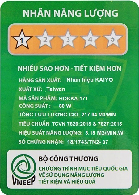 Quạt trần KAIYO cao cấp HOKKA-171