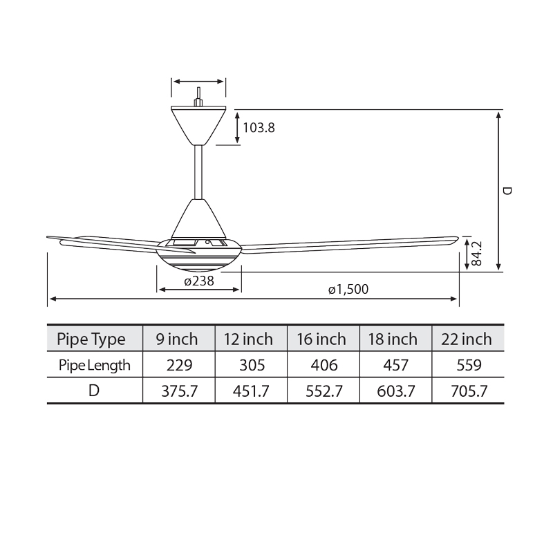 Quạt trần DC Panasonic F-60UFN