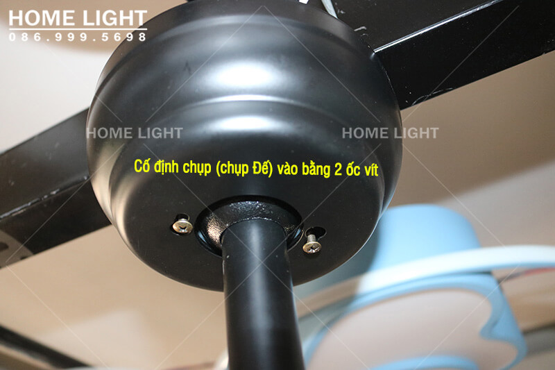 Hướng dẫn lắp đặt quạt trần đèn trang trí đơn giản - Homelight