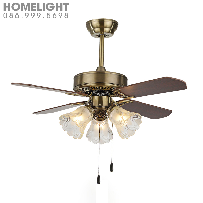 Quạt trần đèn cánh thẳng HL-FAN6150AB