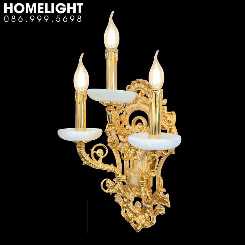 Đèn tường đồng nến – 9240-3