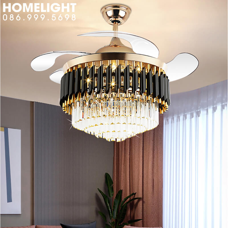 Quạt trần đèn cánh cụp xòe cao cấp – GMN38