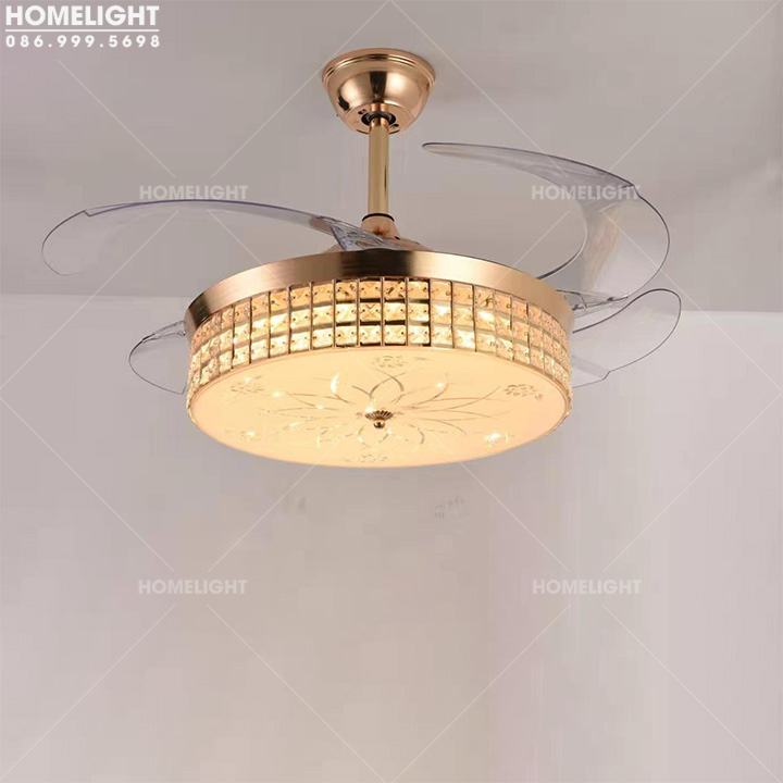 Quạt trần đèn chùm – HL-FAN005