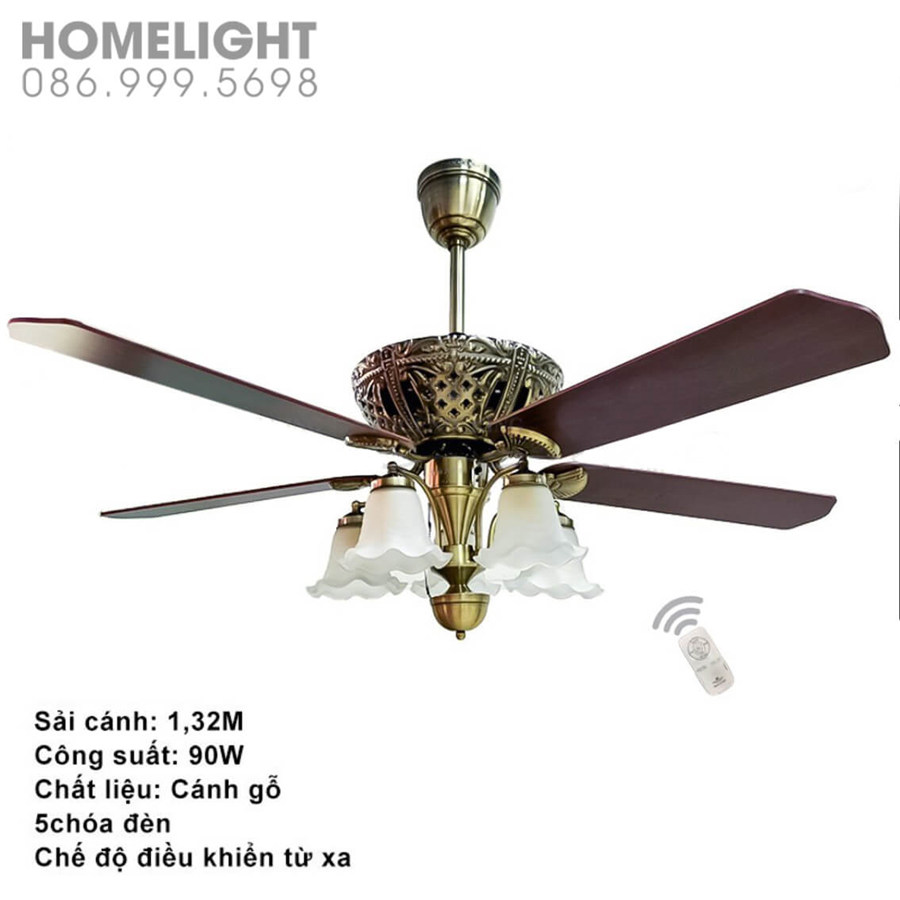 Quạt trần phong cách tân cổ điển – 2225AB