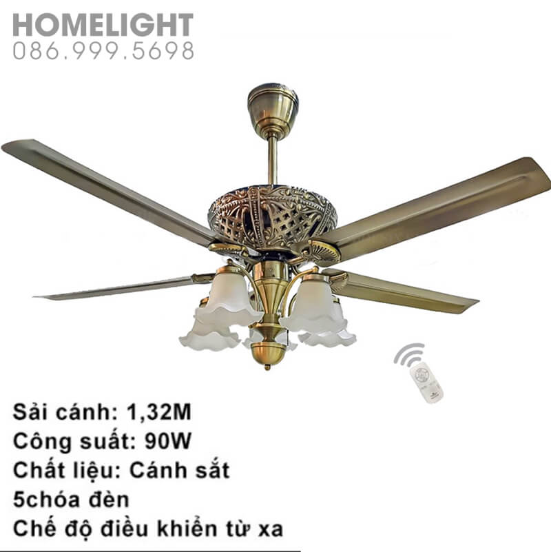 Quạt trần phong cách tân cổ điển AC 2225ABT