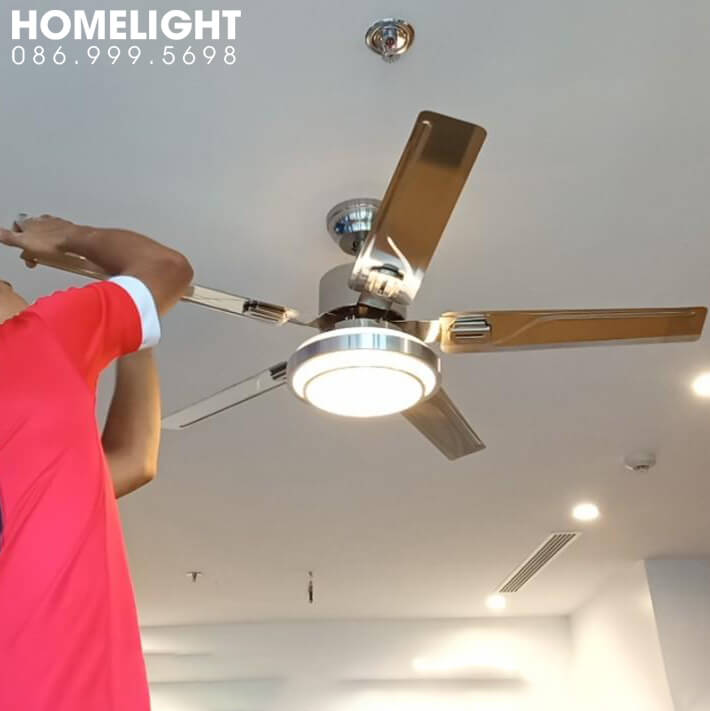 Quạt trần đèn hiện đại AC – HL-FAN073AC