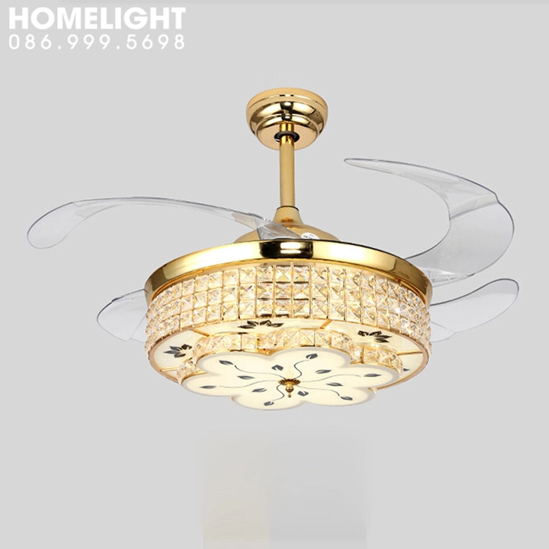 Quạt trần kèm đèn chùm – HL-FAN013