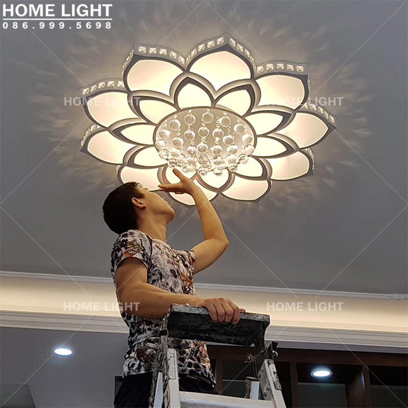 Đèn chùm pha lê phòng khách – OPLADY09-10