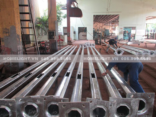 Cột đèn bát giác rời cần đơn