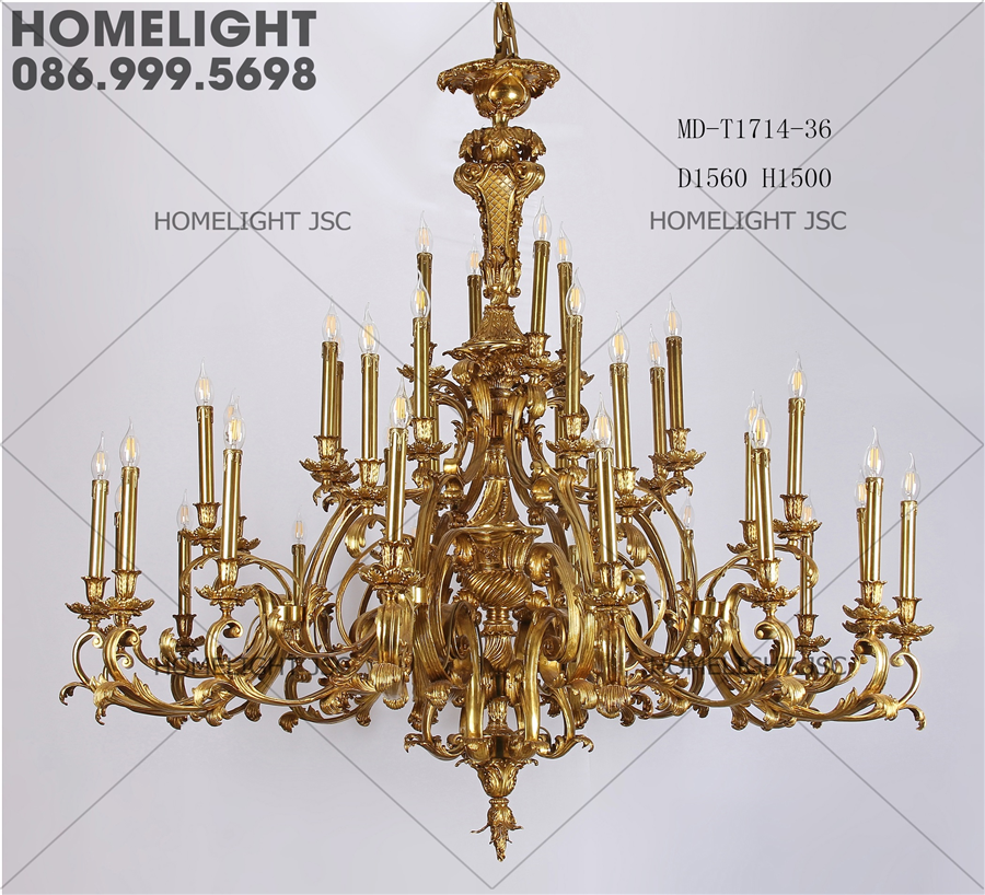 Đèn chùm đồng DCD T1714