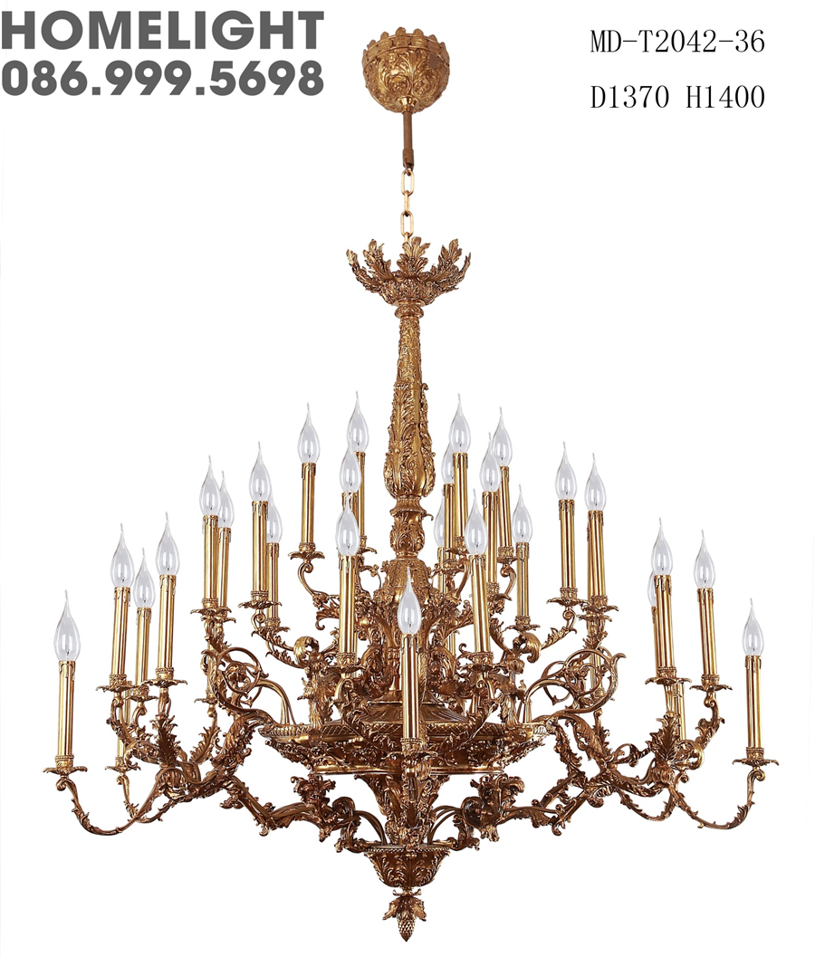 Đèn chùm đồng DCD T2040